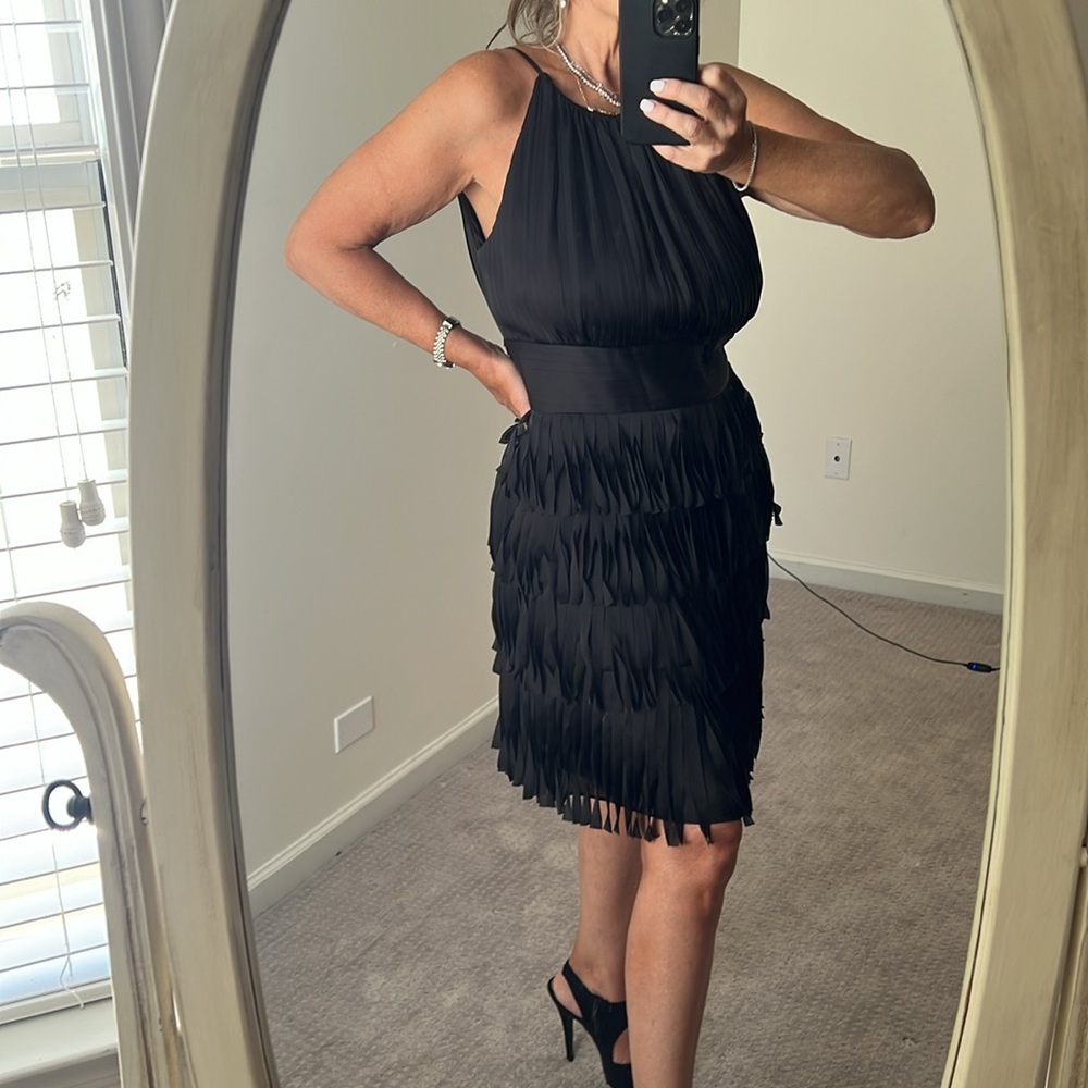 Black fringe dress